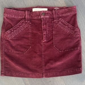 Marc By Marc Jacobs Mini Corduroy Skirt. Women's Size Small. Merlot color.